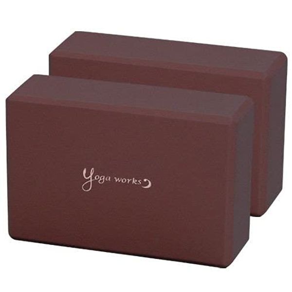 Yogaworks YW-E321-C008 Yoga Block A, Set of 2, Burgundy EVA