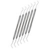6 Dental Explorer Double Ended Probes 17A/23 for Professional Teeth Cleaning Calculus Plaque & Tartar Remover - Made of Stainless Steel for Oral Care with Knurled Handle, Double Ended Pick