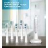 Sonic Electric Toothbrush for Adults with 5 Toothbrush Replacement Heads, 3 Brushing Modes & 2 Minutes Built-in Timer, Travel Toothbrushes with Inductive Charging, Rechargeable toothbrush | White