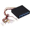 fasient 4-Channel PC Fan Controller | Fan Speed Control Front Panel | Quiet | Blue LED Light