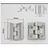 4Pcs 2" x 2" Hinged Door Metal Hinge Cabinet Aluminum Box Backsplash