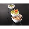 Gibson Elite Gracious Dining Dinnerware 3-Tier Oval Bowl White