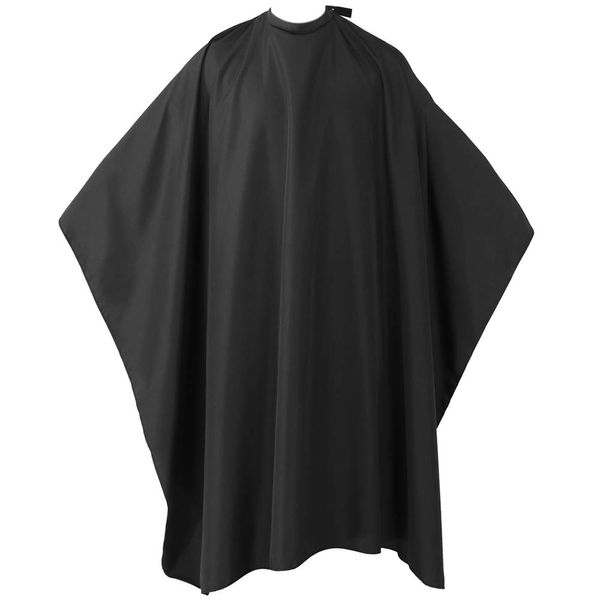 Hair Apron, Haircut Cloak, Haircut Cape, Hair Color Cape, Color Cloth, Hair Washing Cape, Family Hairdressing Foldable Waterproof Hair Styling Tool (Black)