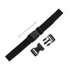Plastic Side Release Buckle Clip for Luggage, Rucksack/Back Pack, Webbing Strap (25mm - 4 pack, Black)