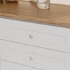 goldenwarm 4 Pack White Drawer Knobs Round Cabinet Knobs, Mushroom Style, 33mm Single Hole Kitchen Cupboard Handles