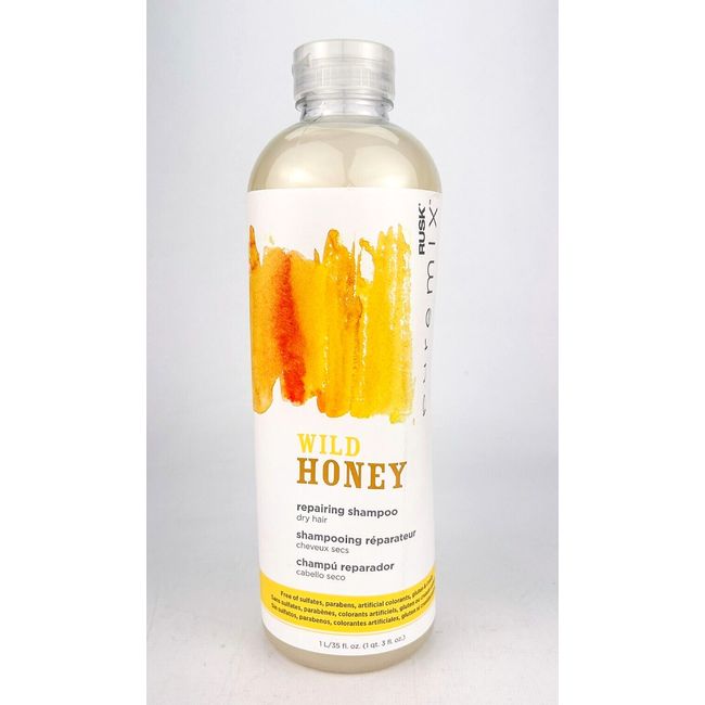 Rusk PureMix Wild Honey Repairing Shampoo For Dry Hair 35 Fluid Ounces New