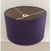 Purple Velvet Leopard Print Drum Lampshade