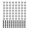 sourcing map 100pcs Pin Backs Locking Pin Locking Pin Keepers Locking Clasp Locking Pin Keeper Backs Locking Pin Backs Copper Pin (6mmx5mm, Silver Tone)