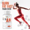 Keto Burn AM - Keto & Weight Support - 3 Bottles- 180 Capsules