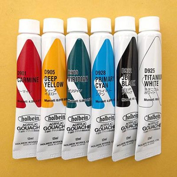 Nail art paints Acrylic paints Holbein Holbein Acryla Gouache Acryla Gouache 6-color set HAG 12ml