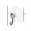 10 x Clear Suction Window Hooks with Steel Wire Hook 25MM 1 INCH