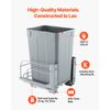 35QT Pullout Waste Container Under Cabinet Kitchen Bin Trash Can Soft Close