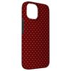 iPhone 15 Tiny Polka Dot Rockabilly Cute Burgundy Red Polkadot Case