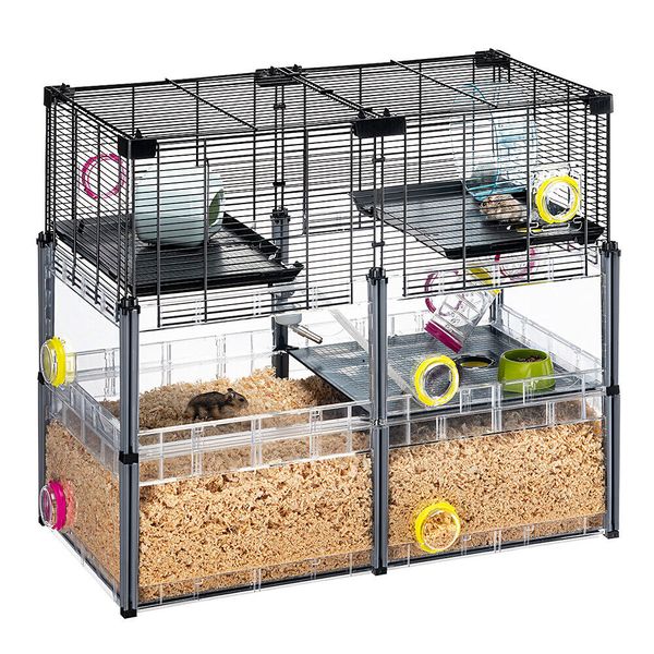 Hamster Cage MULTIPLA CRYSTAL Ferplast Animal Pet Home with Accessories & Tubing