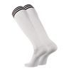 TCK Elite Finale 3 Stripe Soccer Socks (White/Black, Large)