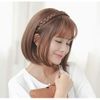 Frcolor Bangs Wig with Braid Wig, Airy Bangs, Air Sensation, Headband Clip, Hair Band, Women's, Hair Ornament, Hair Accessory, Part Wig (Light Brown)
