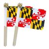 TSMD Maryland State Flags Small Mini Hand Held Stick Flags,5x8 Inch,12 Pack