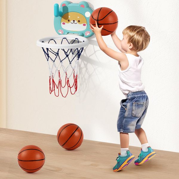 Toddler Basketball Hoop Indoor,Mini Kids Basketball Hoop with Sticky Dart Board,Stocking Stuffers Toddler Toys,Christmas Birthday Gifts for 1-2 Year Old Boy