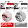 25 ft Recoil Poly Air Compressor Hose Accessories Tool Kit For Various Inflation