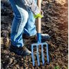Traditional Stainless Steel Digging Fork, Wooden Handle
