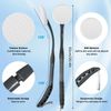 Lotion Applicator for Back, 20.5'' Replaceable Back Lotion Applicator, Easy Washable, Suitable for Use by Elderly, Men and Women（Grey）