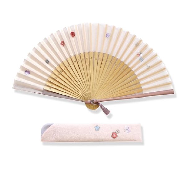 【女性用扇子】舞扇堂 常初花（扇子袋付き・桐箱入り） (ピンク)
