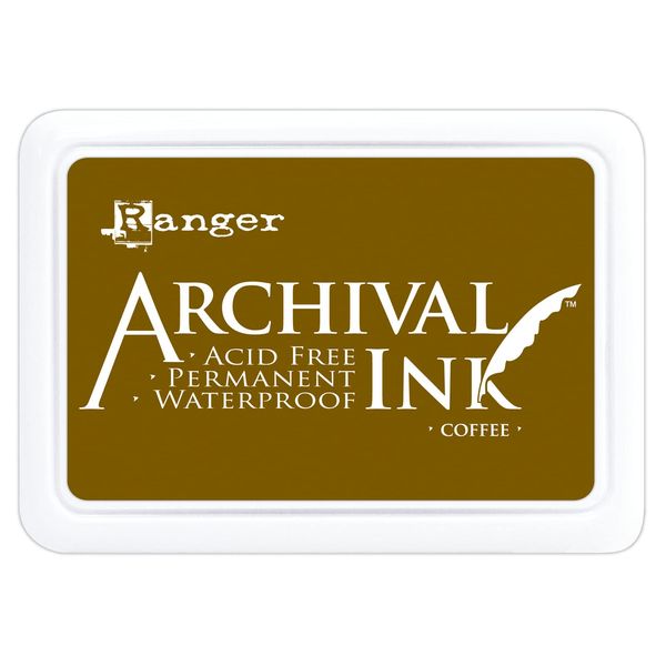 Ranger AIP31451 Ink Pad Coffee Archival Dye Permanent Waterproof, Multicolor