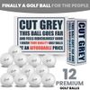 Cut Golf Cut Grey Golf Balls, White