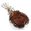 Ammonite Fossil Sterling Silver Wire Wrapped Pendant
