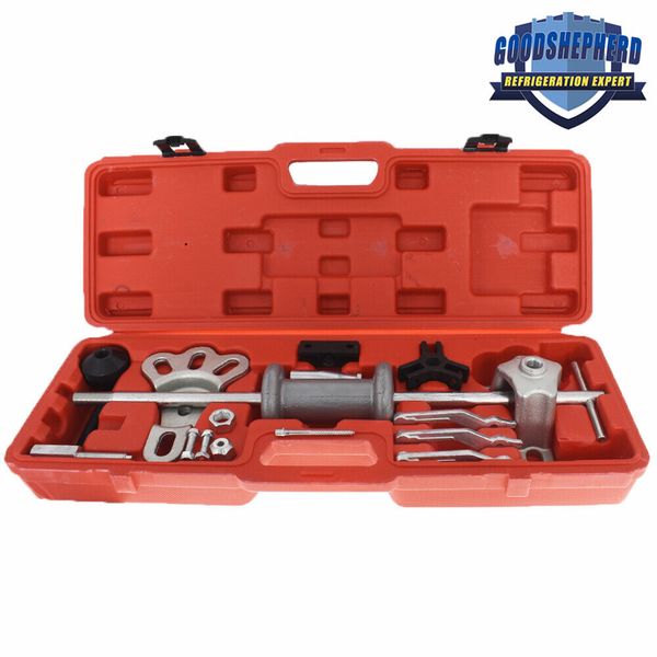 17Pcs Slide Hammer Dent Puller Tool Kit Wrench Adapter Axle Bearing Hub Auto Set