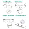 Eyekepper 5-Pack Oval Round Spring Hinges Reading Glasses Transparent Frame +2.0