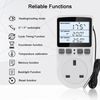 KETOTEK Temperature Controller Thermostat Plug Socket 220V with LCD Backlight, Digital Thermostatic Plug with 3m Sensor Probe, Heating Cooling Temperature Switch
