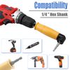 Mesee 90° Degree Right Angle Attachment 1/4 Inch Shank Right Angle Drill Driver Screwdriver Extension Holder Adapter