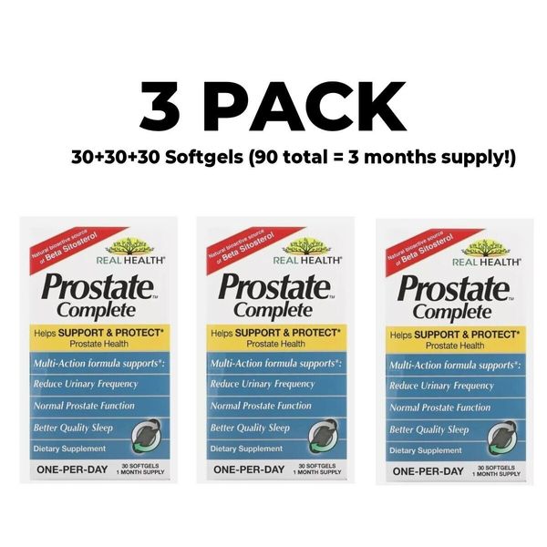 Real Health, 3 PACK, Prostate Complete, 30 Softgels each (90 total!)