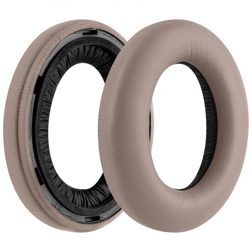 Geekria Earpads QuickFit Compatible Pads for Sennheiser Momentum 4 Wireless Over-Ear Headphones Pads Ear/Ear Cups (Protein Leather/Brown)