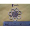 200 PCS. HEAVY DUTY STAINLESS STEEL SOLID RING 8MM. I.D. 500 LBS. TEST G/QUALITY