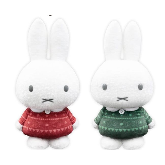 Miffy SL Plush 2021 Winter Deep Red Deep Green 2 Piece Set