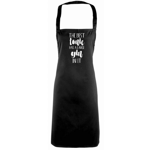 Flox Creative Full Length Black Apron Best Tonic Has Gin in it