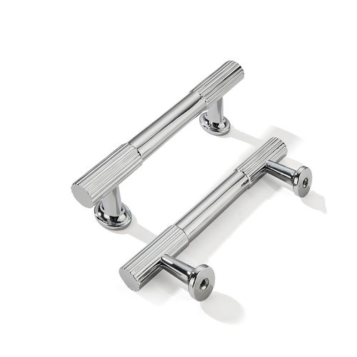 khtumeware 3 Inch Hole Center 5 Pack Polished Chrome Heavy Duty Solid Cabinet Pulls, Kitchen Drawer Handles, for Dresser cabinets, cabinets, Door cabinets, Hardware