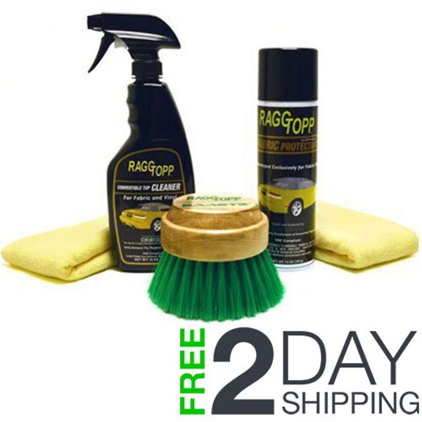 Raggtopp Fabric PREMIUM Convertible Top Kit + Brush + 2 Clothes