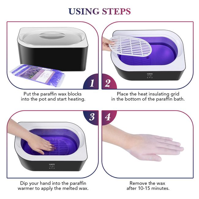 Paraffin Wax Machine for Hand and Feet - Karite Paraffin Wax  Bath 4000ml Paraffin Wax Warmer Moisturizing Kit Auto-time and Keep Warm  Paraffin Hand Wax Machine for Arthritis : Beauty