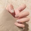 24 Pcs Nail Tips, Sweet and Cute, Dream Illusion Khaki, Dyed Gradient, Short Nail Tips (Khaki)