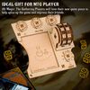 Commander EDH Command Zone Tray with Life Counter Wooden Compatible with Magic The Gathering, MTG