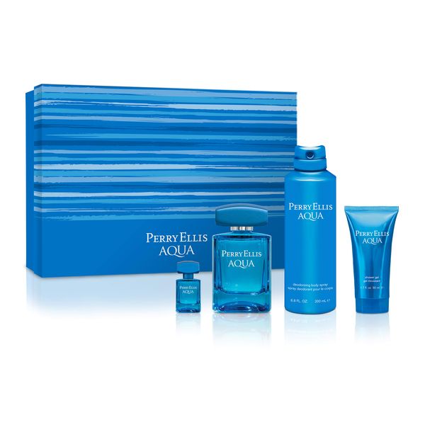 Perry Ellis Aqua for Men 4-Piece Gift Set