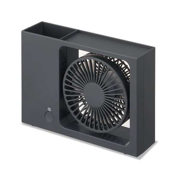 Doshisha FSV-82U GY Desk Fan, Pen Stand Fan, 3 Levels, USB Powered, Pieria, Gray