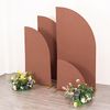 4 Matte TERRACOTTA Fitted Spandex Half Moon Wedding Arch Backdrop STAND COVERS