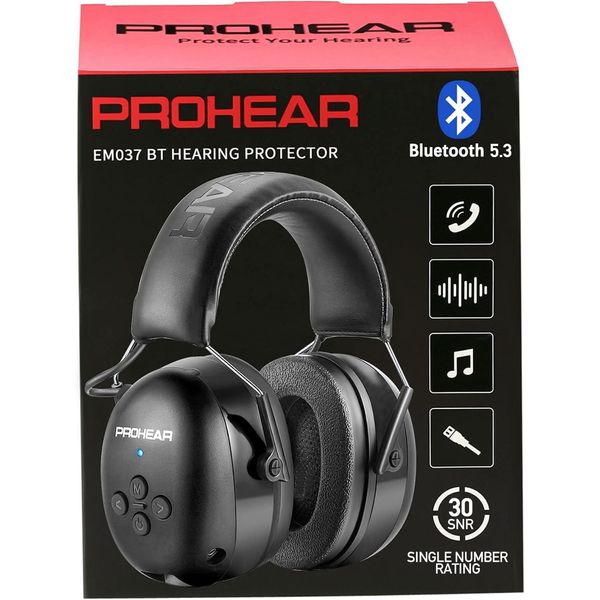 PROHEAR Bluetooth Hearing Protection Ear Muffs Protector Headphones Rechargeable