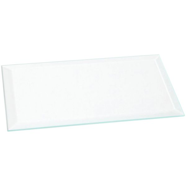 Plymor 3" x 5" Rectangle, 3mm Thick Beveled Clear Glass