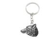 ahref10 Wolf Head 3.2x2.3cm Emblem Made From Fine English Pewter on a Split Ring Keyring