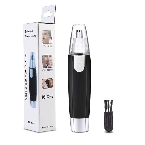 Painless Ear and Nose Hair Trimmer, Electric Nose Hair Shaver, Portable Facial Hair Clippers for Men and Women, Battery-Operated Nose Hair Remover